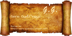 Gern Gyöngyi névjegykártya