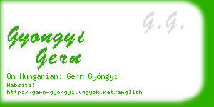 gyongyi gern business card
