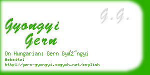 gyongyi gern business card